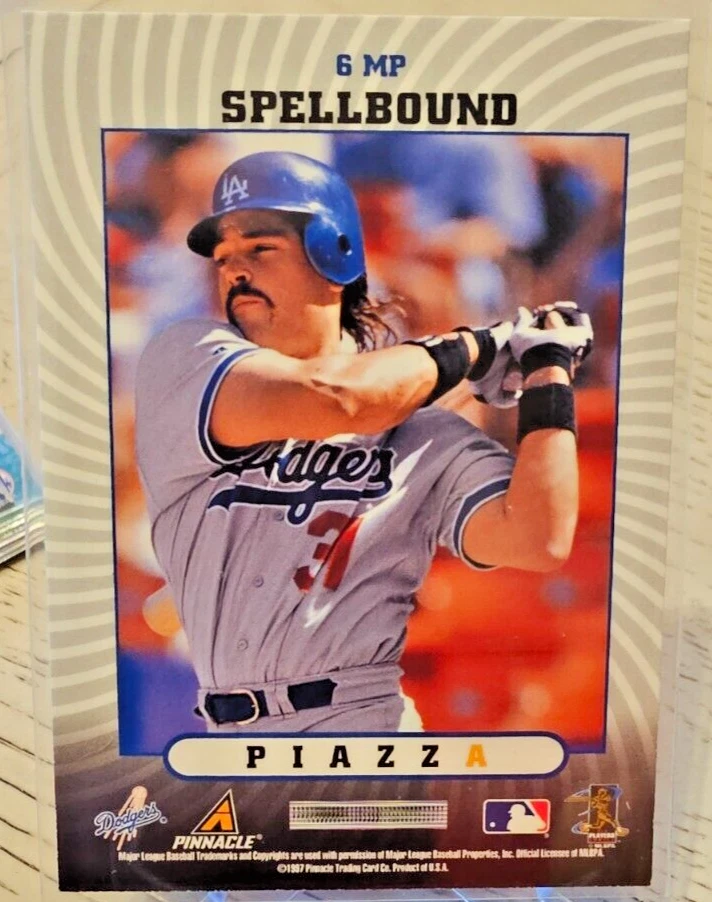 1997 Pinnacle Spellbound #6 MP Mike Piazza Los Angeles Dodgers - Image 2 of 2