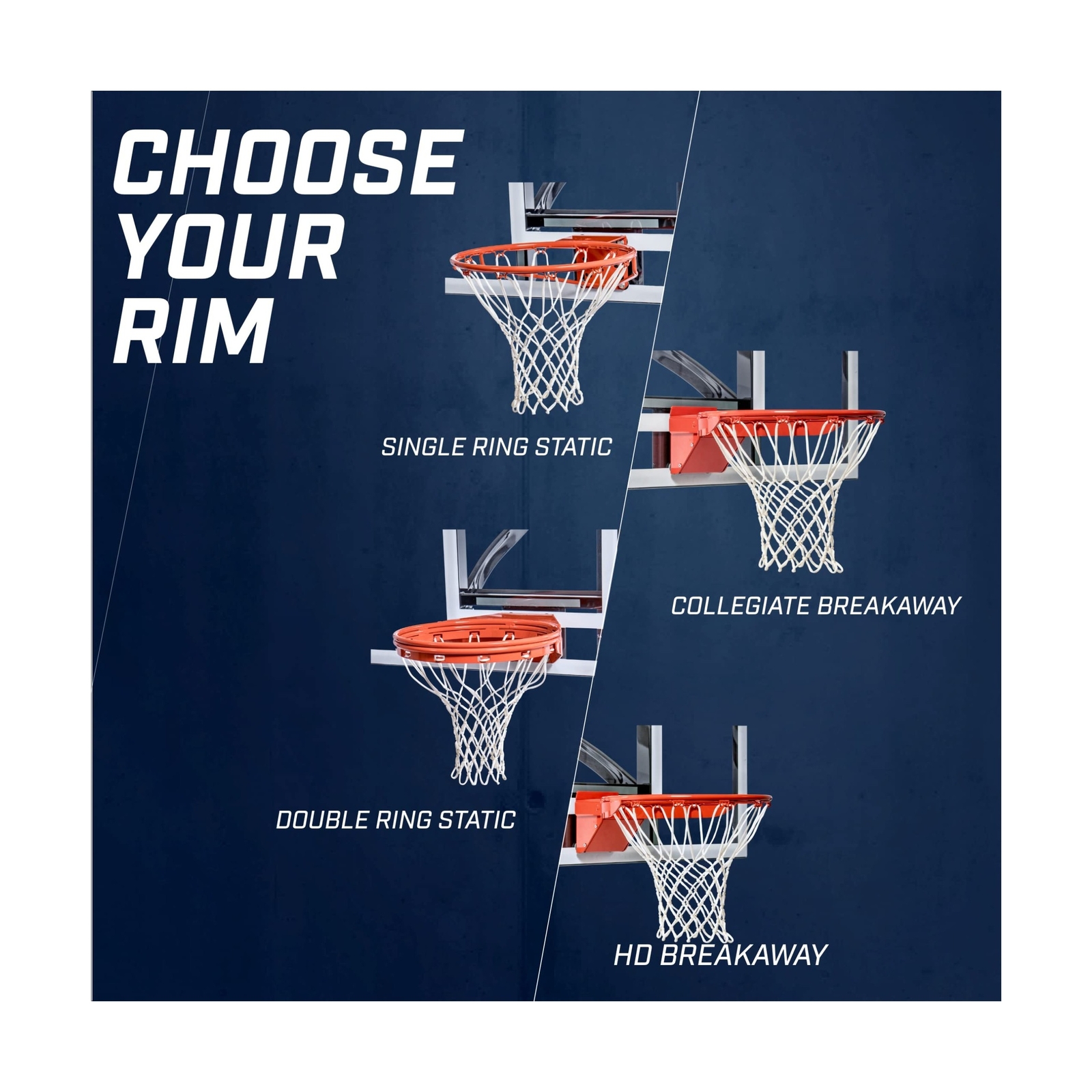 Goalsetter MVP 72" Glass InGround Height Adjustable Basketball Hoop