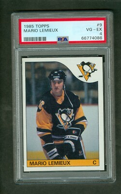 Mario Lemieux 1985 TOPPS Rookie #9 Penguins PSA 4 VGEX No Creases