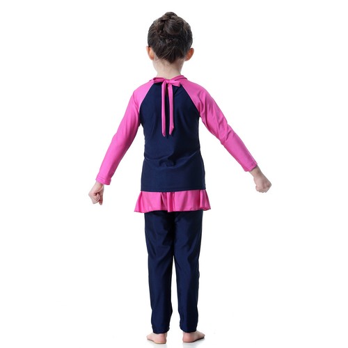 Kids Girls Summer Swimwear Muslim Modest Full Cover Burkini Swimming Beachwear - Picture 20 of 226