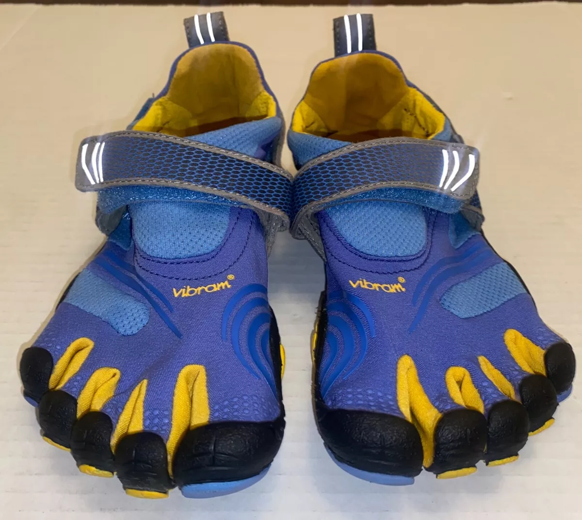 Five Fingers Vibram Womens Girl W3664 Blue Yellow Barefoot Sneaker Shoes  Size 36