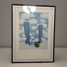 🌈 Renè Magritte Litografia 1979  “Le beau Monde” firma a mano su carta Arches