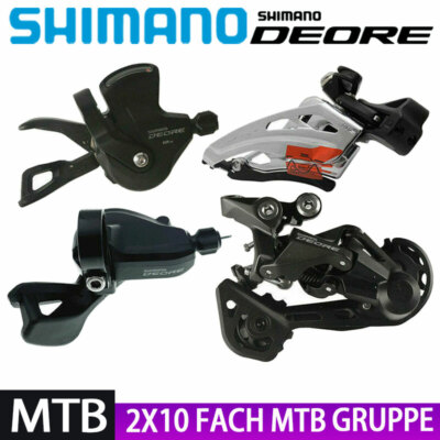 Shimano Deore M4100 2x10-Fach MTB Fahrrad Gruppe Umwerfer Schalthebel Schaltwerk