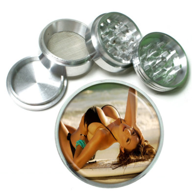 Surfer Pin Up Girls D9 63mm Aluminum Kitchen Grinder 4 Piece Herbs