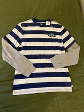 Gap Kids Long Sleeves Tee Shirt, XXL 14-16 , Gray/Navy