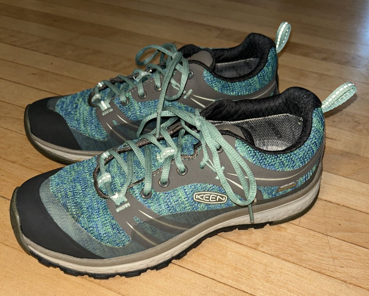 Scarpe da trekking KEEN Dry Terradora basse blu verdi impermeabili taglia 5 5 1017190