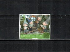 LATVIA ( 1v ) Christmas, Gnomes F/VF Used ( 2022 ) #3