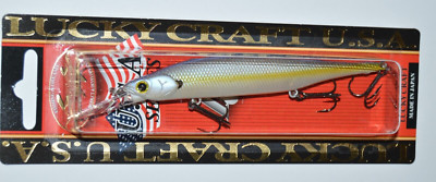lucky craft lightning pointer 110dd 4.5'' suspending jerkbait chartreuse shad