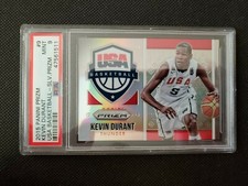 2015-16 KEVIN DURANT PRIZM USA SILVER REFRACTOR PRIZMS SP INSERT PSA 9! CARD #9!