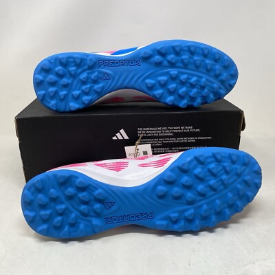 Adidas Predator League TF Blue Pink Soccer‎ Shoes IF6379 Men’s Sz 10 Adidas Predator League TF Men Multi Size Pink Blue White  main image 4