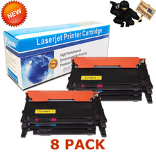 8 PK Toner CLT-K406S C406S M406S Y406S Color Set For Samsung Xpress C410W C460FW