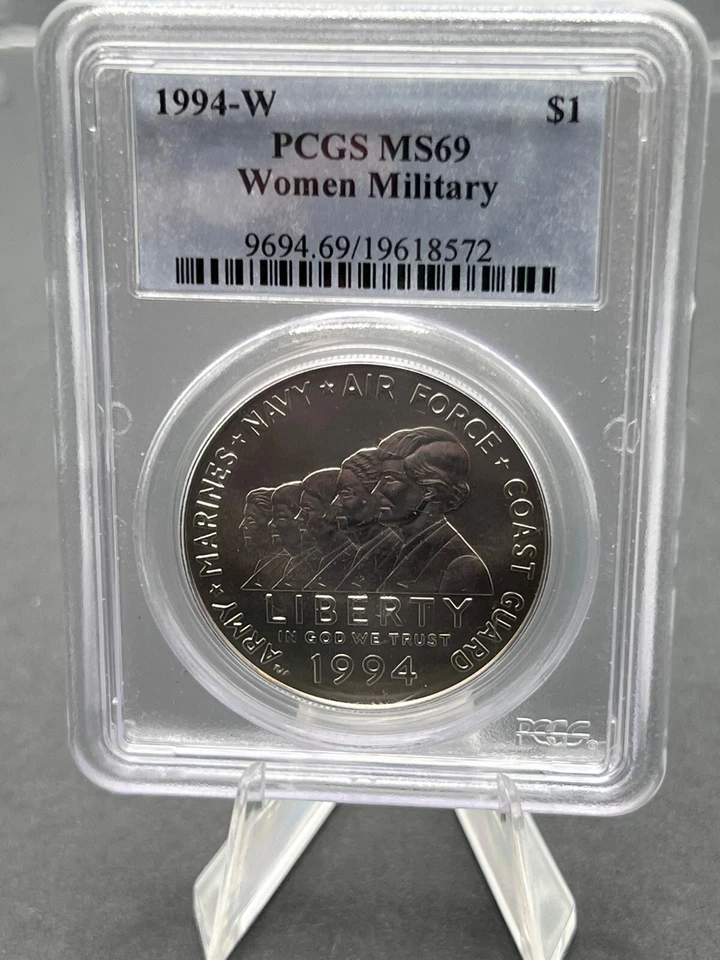 1994-W USA Liberty $1 Women in the Military Regular Strike Graded PCGS MS-69 - Image 2 of 4