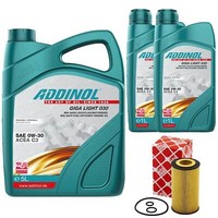 MotoröL Set Addinol 0W-30 Giga Light 7 Liter + ÖLfilter FüR Infiniti Mercedes