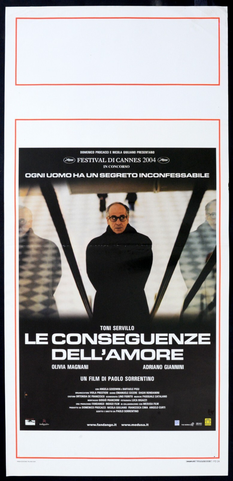 Locandina originale film Le conseguenze dell'amore (2004) - Regia di Paolo Sorrentino