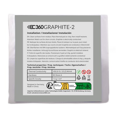 Pad Termico In Grafite EC360 - 40x40mm, 20W/MK, Per CPU E Dissipatori, Alternativa Alla Pasta Termica - Foto 9