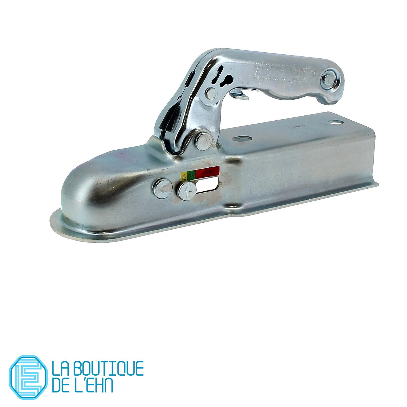 Tête d'attelage 50 mm avec verrouillage automatique pour remorque 800 kg
