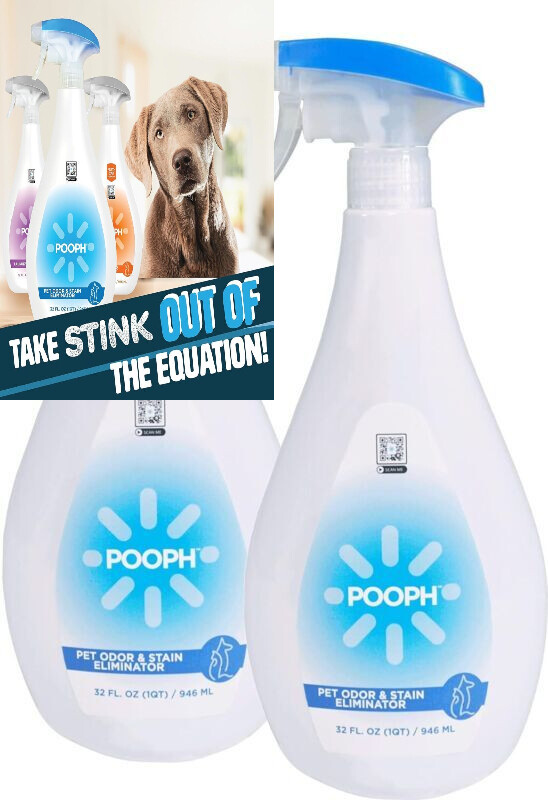 Pooph Pet Odor Eliminator Spray, Dismantles Odors For Dogs, Cats, Clear eBay