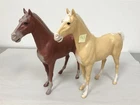 1960s MARX JOHNNY WEST SET OF TWO HORSES CLEAN NO BREAKS LOT #63