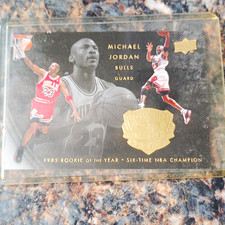 Upper Deck UD Jordan Legacy Rookie of the Year Michael Jordan #96 Bulls NBA Card. rookie card picture