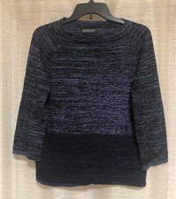 Vintage Jones New York Round Neck Knit L/S Stretch Sweater Women’s Size Petite L