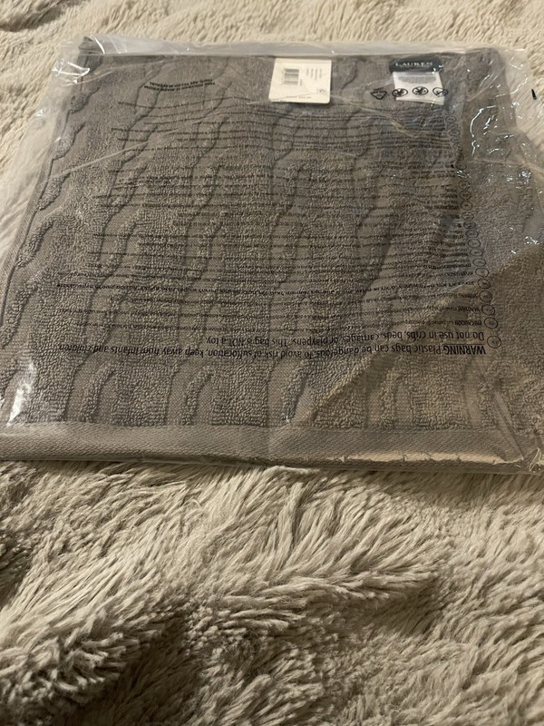 Ralph Lauren Washcloth Charcoal NWT