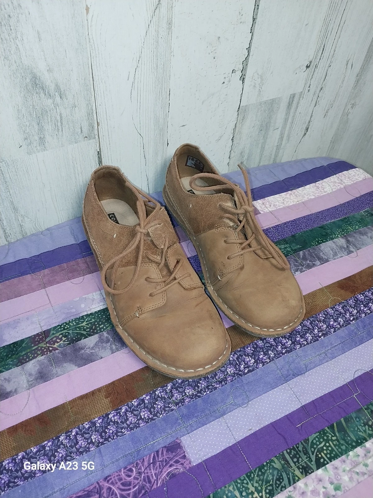 CLARKS Clark's Collection Oxford da donna Cottage in pelle marrone da donna taglia 6 5 M