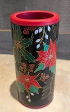 Swig Life Holiday Mistletoe Print 12 Ounce Skinny Can Cooler Stainless Steel