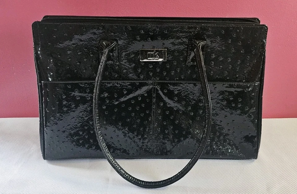 Consultora de Cosméticos Mary Kay Lg. Bolso de mano y planificador/organizador de charol negro Foto 3 de 4