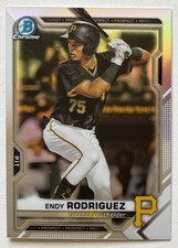 Endy Rodriguez -2021 Bowman Draft Chrome #BCD-168 Refractor -Pittsburg Pirates 1