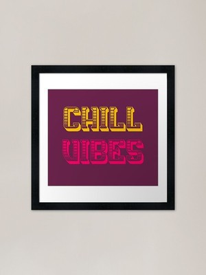 Chill Vibes Gerahmter Kunstdruck Gerahmtes Wandbild Poster Leinwanddruck Bild