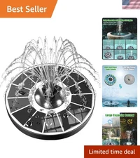 Beautiful 100% Glass Solar Fountain with 7 Spray Styles for Outdoor Gardens
