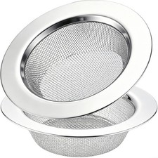 LASSHSWA 2 PCS Kitchen Sink Strainer Stainless Steel, Kitchen Sink Drain Stra...