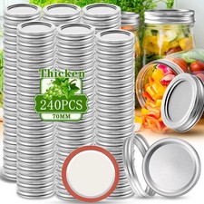 Canning Lids and Rings Regular Mouth,240 Pcs 70MM Mason Jar Lids and Rings Set f