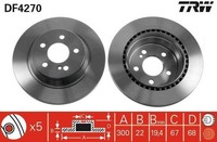 2 X Bremsscheibe TRW DF4270 FüR Mercedes-Benz E-Klasse CLS