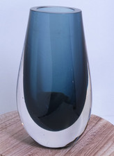 Vintage Whitefriars Vase no. 9656 Indigo Blue Vase 13.4cm high