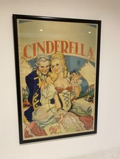 Vintage Theatre Poster. Cinderella. 1920-30’?. Framed &Glazed. Nice Item.