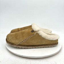 Birkenstock Zermatt Women Size 10 Brown Shearling Mink Suede Slip On Sandal