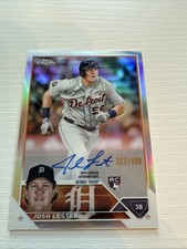 2023 Topps Chrome Josh Lester Refractor Rookie Autograph Auto /499 Tigers #RA-JL