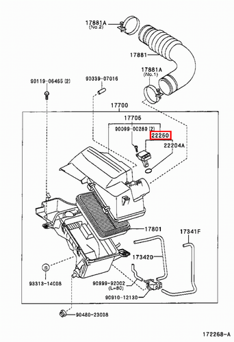 Genuine Lexus RX300 MCU35 RX330 MCU38 MCU33 RX400 h MHU33 MAF AFM Air Flow Meter - Picture 4 of 20
