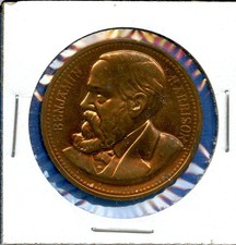 President Benjamin Harrison Commemorative Collector's Token 1 1/8