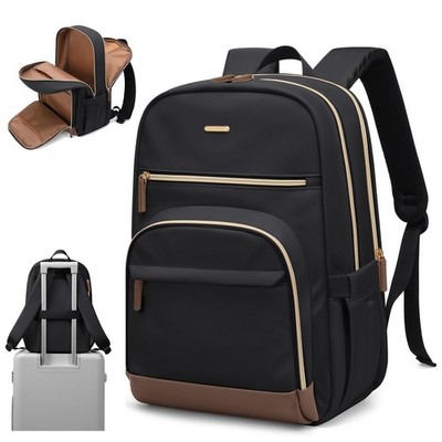 Laptop Backpack Women Computer Bag Fits 16 Inch Notebook Large Travel Black