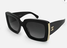 CHANEL CH5435 Sunglasses Black Frame Gray Gradient Lens - new