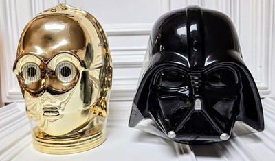 Star Wars Galerie 2005 Darth Vader & C-3PO M&M s Cookie Jars, Mint Sealed, RARE