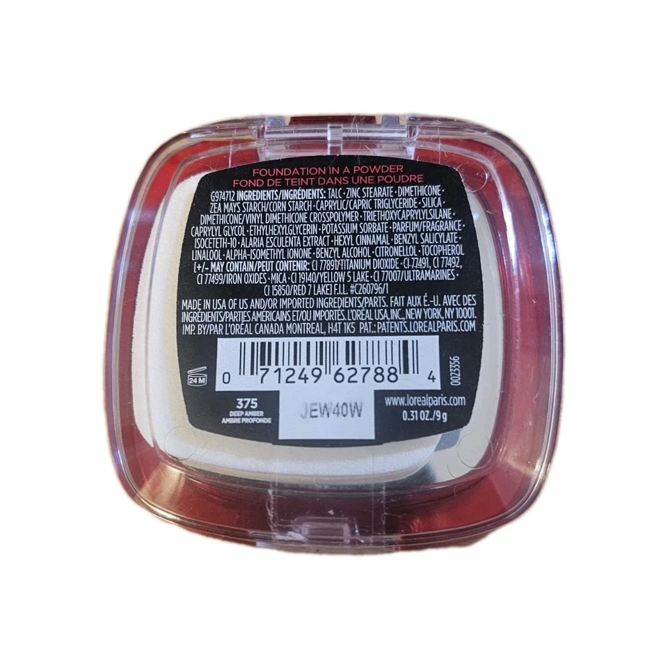 Loreal Infallible 24H Fresh Wear Foundation In A Powder 375 Deep Amber TALC - Image 2 of 3