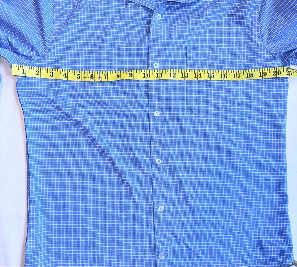 NWOT Men’s Small Mark Weldon SeaWool LS Button Down Blue Checkered Shirt