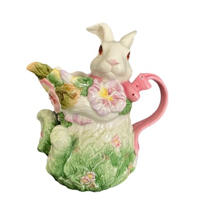 Spring Collection By Corner Ruby Handcrafted Easter Bunny Pink Flower Pitcher 9 