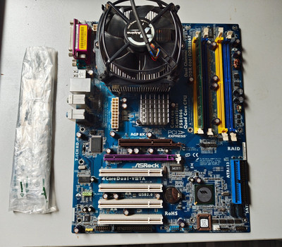 ASRock 4CoreDual VSTA Retro Mainboard, AGP+PCI-E, Bundle, getestet