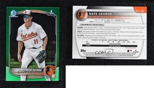 2025 Bowman Chrome Prospects Green Refractor /99 Nate George #BCP-184
