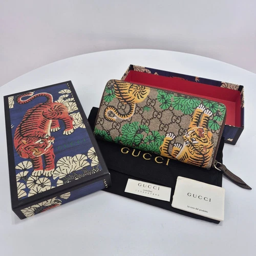 Portefeuille zippé Gucci Supreme Bengal Tiger GG Réf.80321 115321135