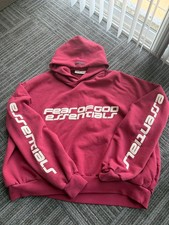 Fear of God ESSENTIALS Hoodie Red XL Oversized Fit
